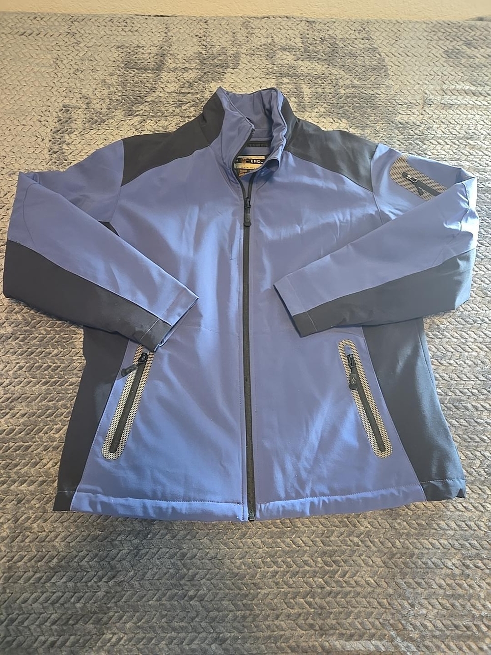 North End Women’s XL Blue Black All Climate Softshell Jacket Zip Pockets